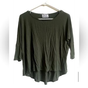 Anthropologie Madison & Berkeley Dolman Batwing Shirt | Forest Green | XS